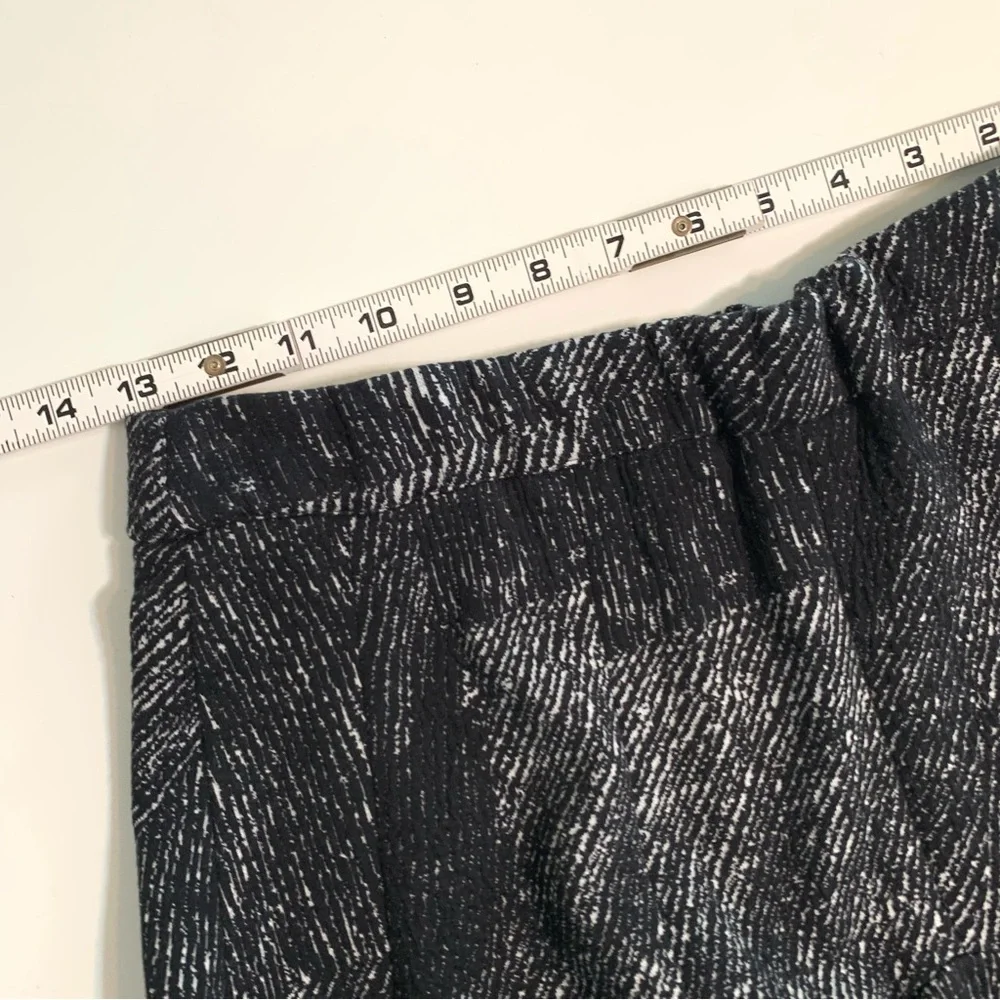 Banana Republic Godet Mini Skirt Black and White Striped Size 14 High Waist